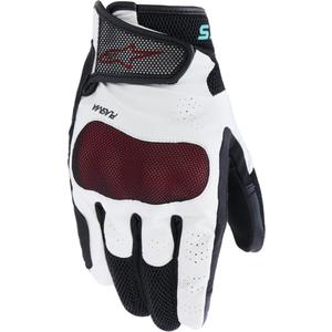Dámské rukavice na motorku Alpinestars Stella Mogress Airflow bílo-černo-tyrkysové