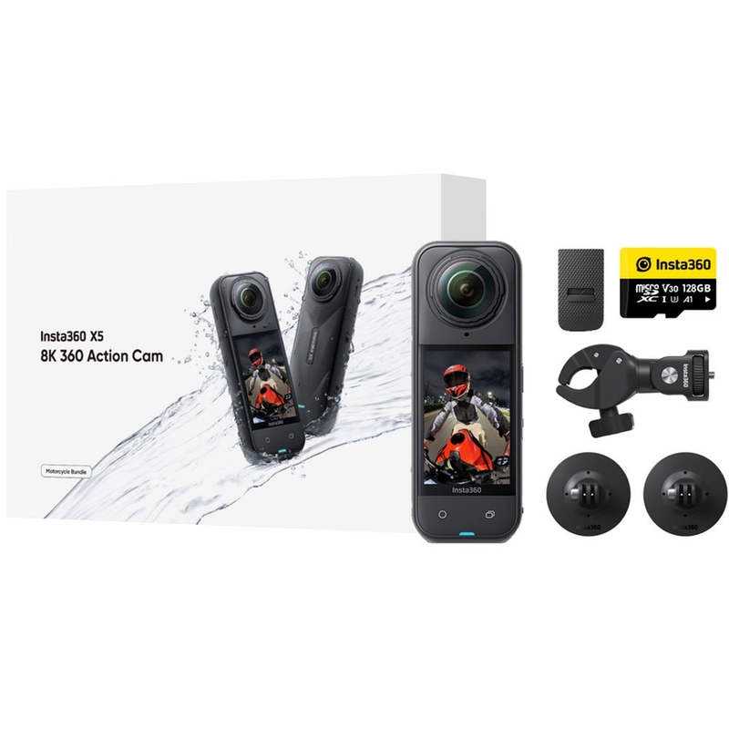 Akční kamera Insta360 X5 Motorcycle Bundle černá