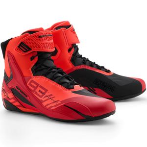 Boty na motorku Alpinestars Faster-4 MM93 kolekce fluo červeno-červeno-černé