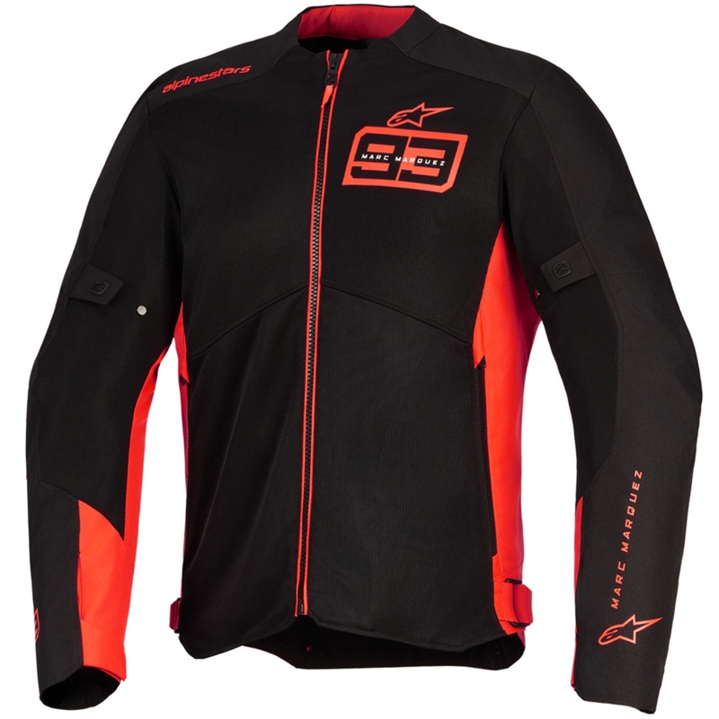 Bunda na motorku Alpinestars C-1 AIR MM93 kolekce fluo červeno-červeno-černá