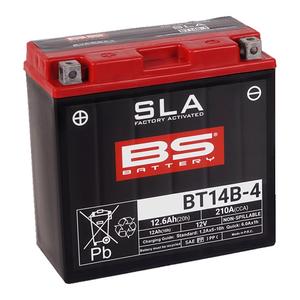 Továrně aktivovaná motocyklová baterie BS-BATTERY BT14B-4 (YT14B-4) SLA - II. jakost
