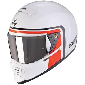 Přilba na motorku Scorpion EXO-HX1 NOSTALGIA bílo-červeno-černá - II. jakost
