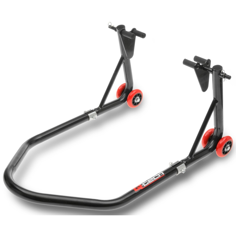 Přední/zadní stojan na motocykl Q-TECH černý 3 - II. jakost