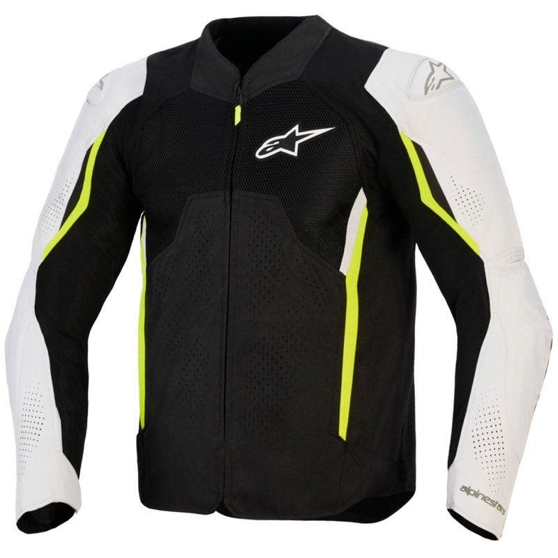 Bunda na motorku Alpinestars AST V3 Air bílo-fluo žluto-černá