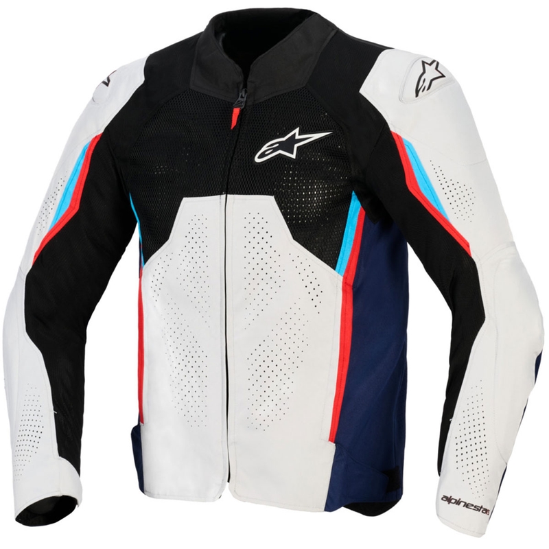 Bunda na motorku Alpinestars AST V3 Air bílo-modro-červeno-černá