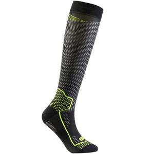 Funkční podkolenky SIXS LONG V3 černý carbon-žluté