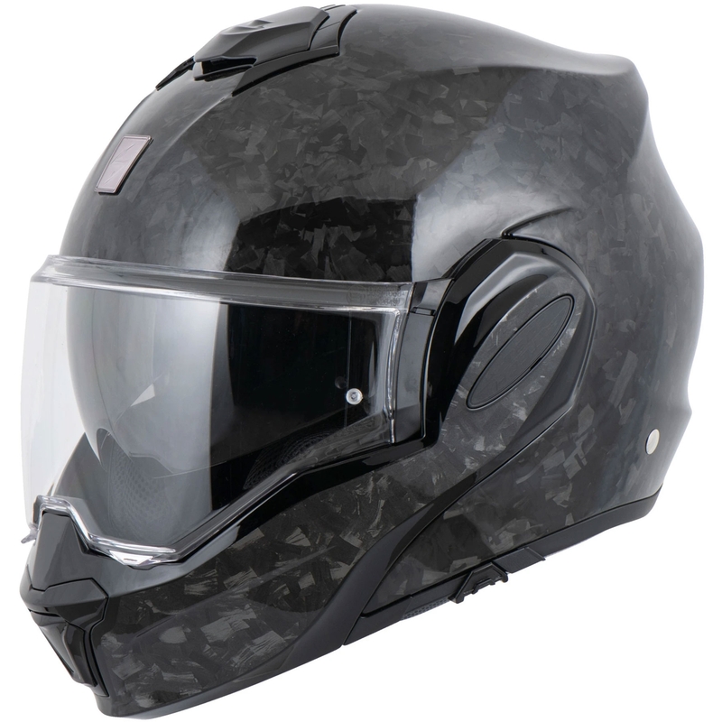 Překlápěcí helma na motorku Scorpion EXO-TECH EVO ONYX CARBON Solid černá