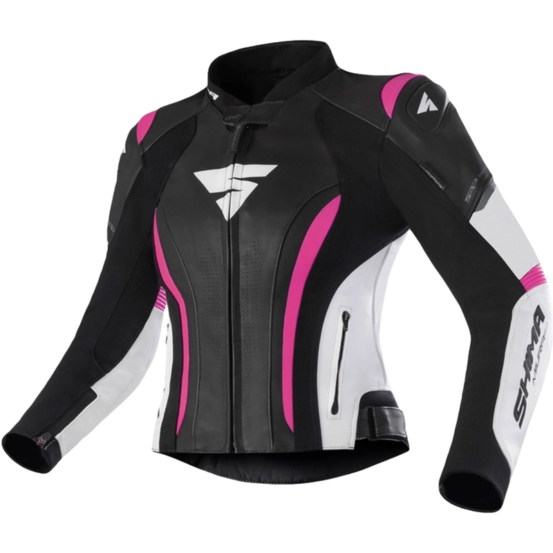 Dámská bunda na motorku Shima Miura 2.0 černo-fluo růžová