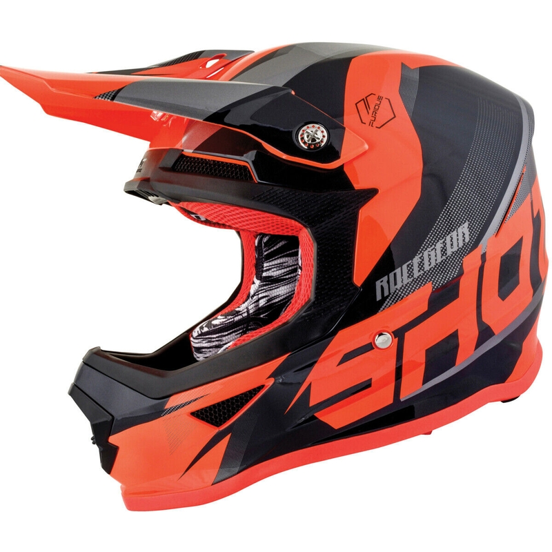 Motokrosová přilba Shot Ultimate černo-fluo oranžová