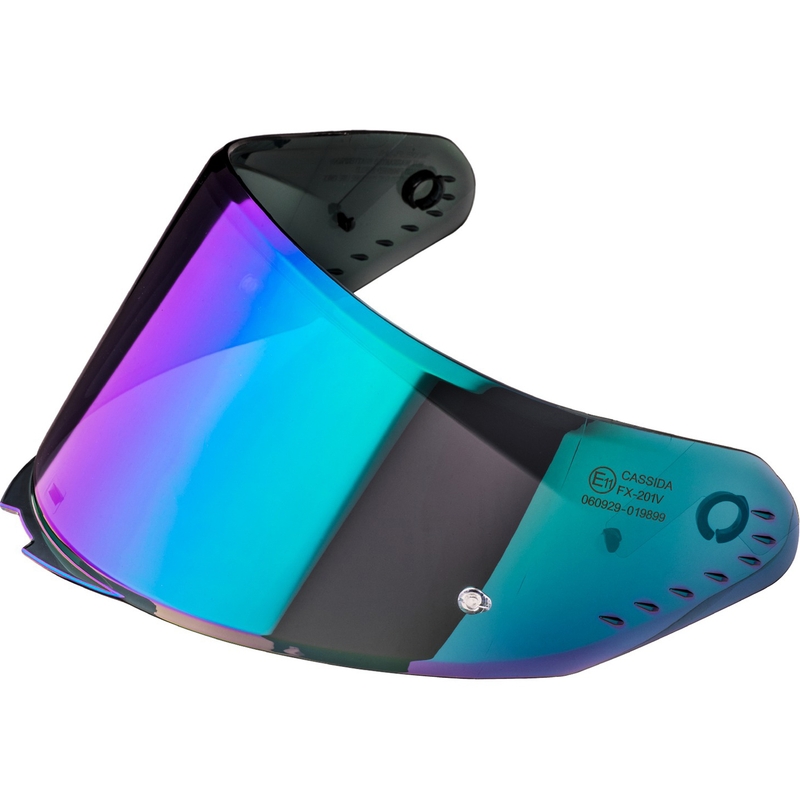 Plexi pro helmy Cassida AERO s přípravou pro Pinlock REVO iridiové