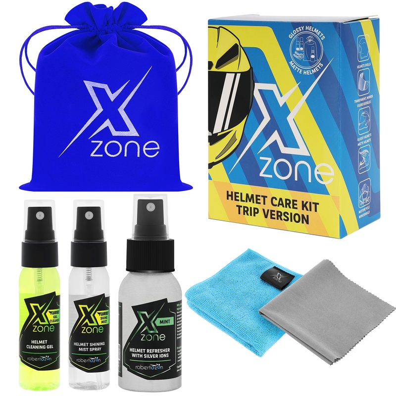 Sada na čištění helmy s ionty stříbra Xzone® Helmet Care Trip Kit