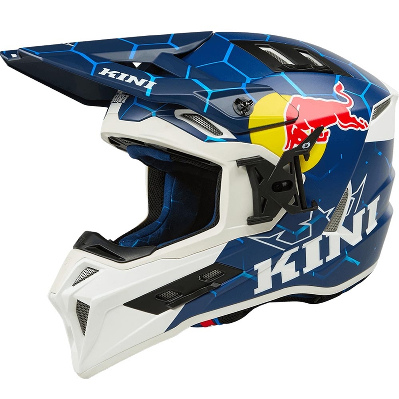 Motokrosová helma KINI Red Bull EXC modro-bílá