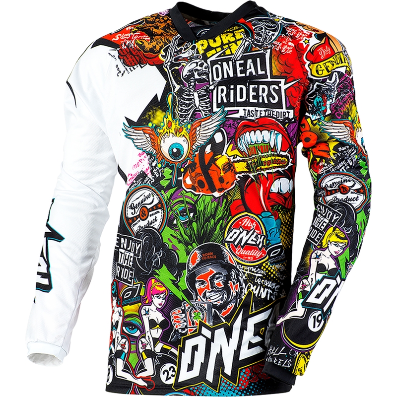 Motokrosový dres O'Neal Mayhem Crank černo-multi color