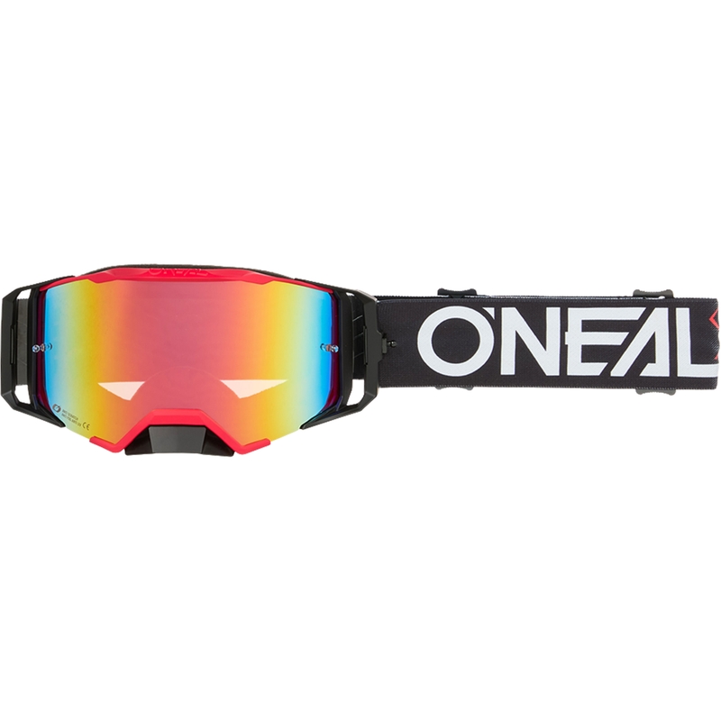 Motokrosové brýle O´Neal B-33 Hexa černo-červené (iridiově červené plexi)