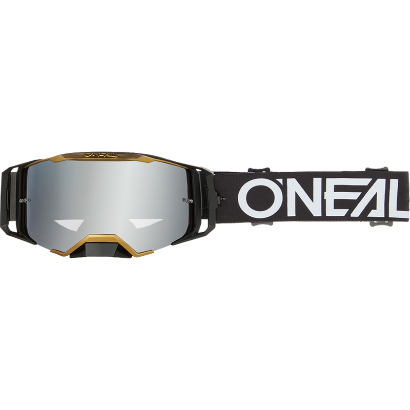Motokrosové brýle O´Neal B-33 Hexa černo-zlaté (stříbrné zrcadlové plexi)