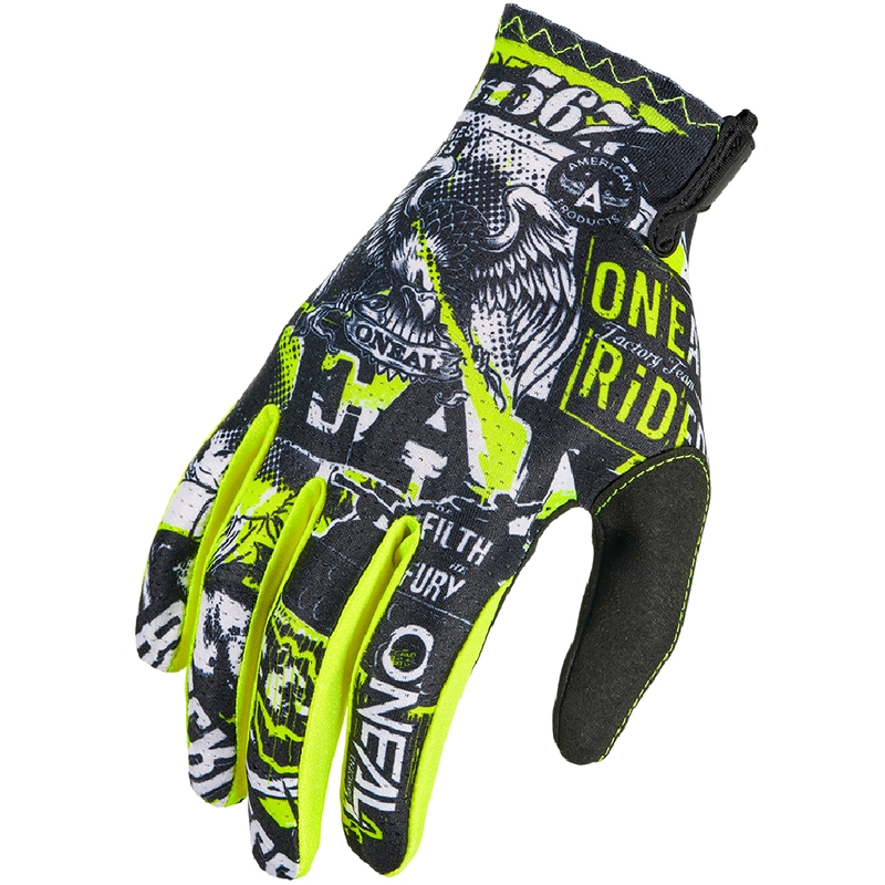 Motokrosové rukavice O´Neal Matrix Attack černo-fluo žluté