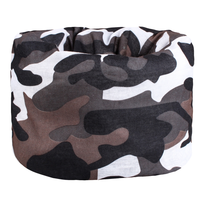 Multifunkční šátek na motorku RSA Camo šedý