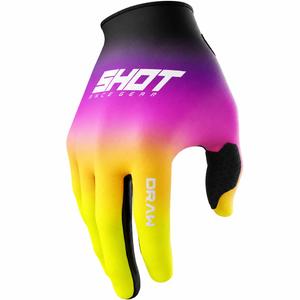 Dětské motokrosové rukavice Shot Draw Shade růžovo-fluo žluté