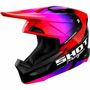 Dětská motokrosová helma Shot Furious Stream lesklá červená