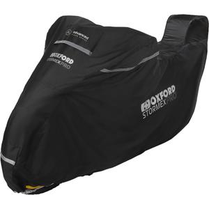 Plachta na motorku Oxford Stormex Pro (s prostorem pro kufr) černá