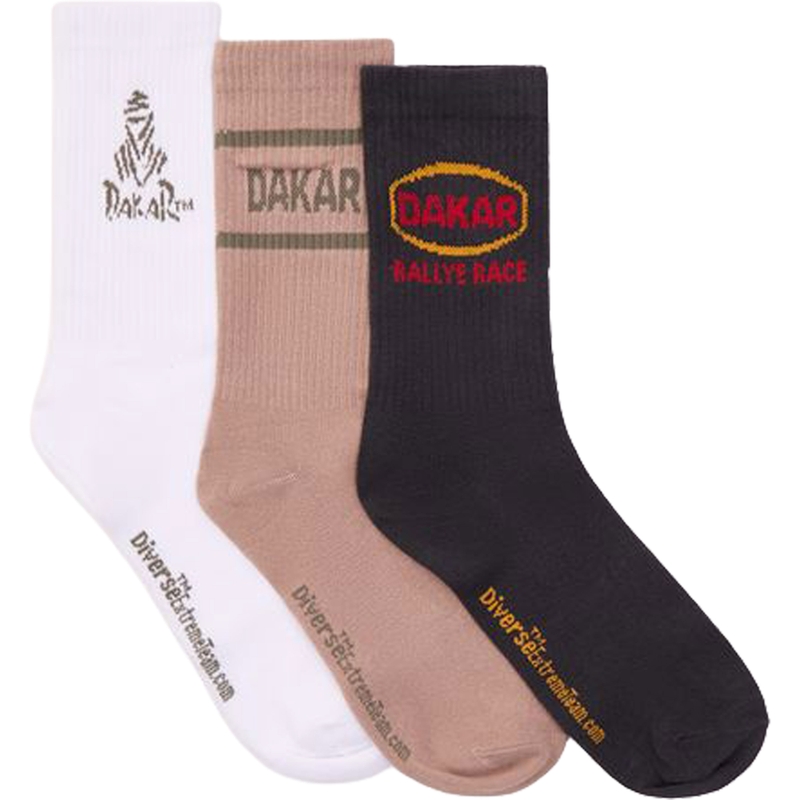 Sada ponožek DAKAR Athlan 3Pack II šedo-bílé