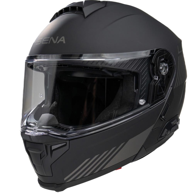 Výklopná helma na motorku s headsetem SENA Specter matná černá