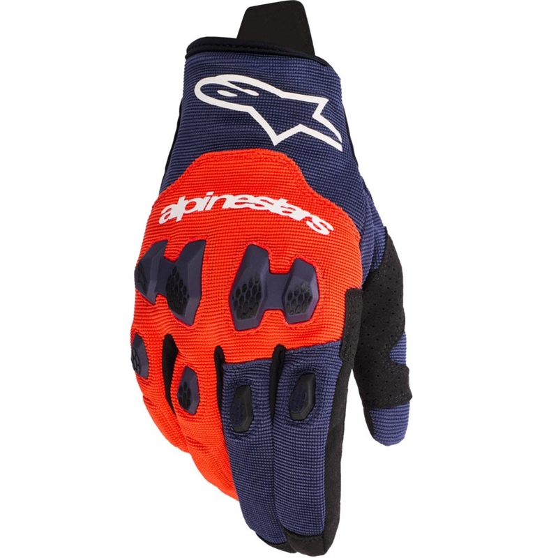 Motokrosové rukavice Alpinestars PRO-DURA modro-oranžovo-bílé
