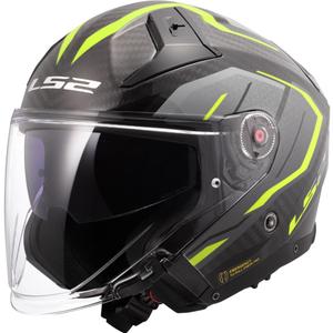Otevřená helma na motorku LS2 OF603 Infinity II C Urus fluo žlutá
