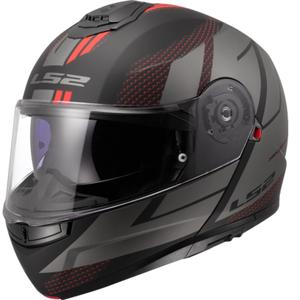 Vyklápěcí helma na motorku LS2 FF908 Strobe II Code černo-šedá