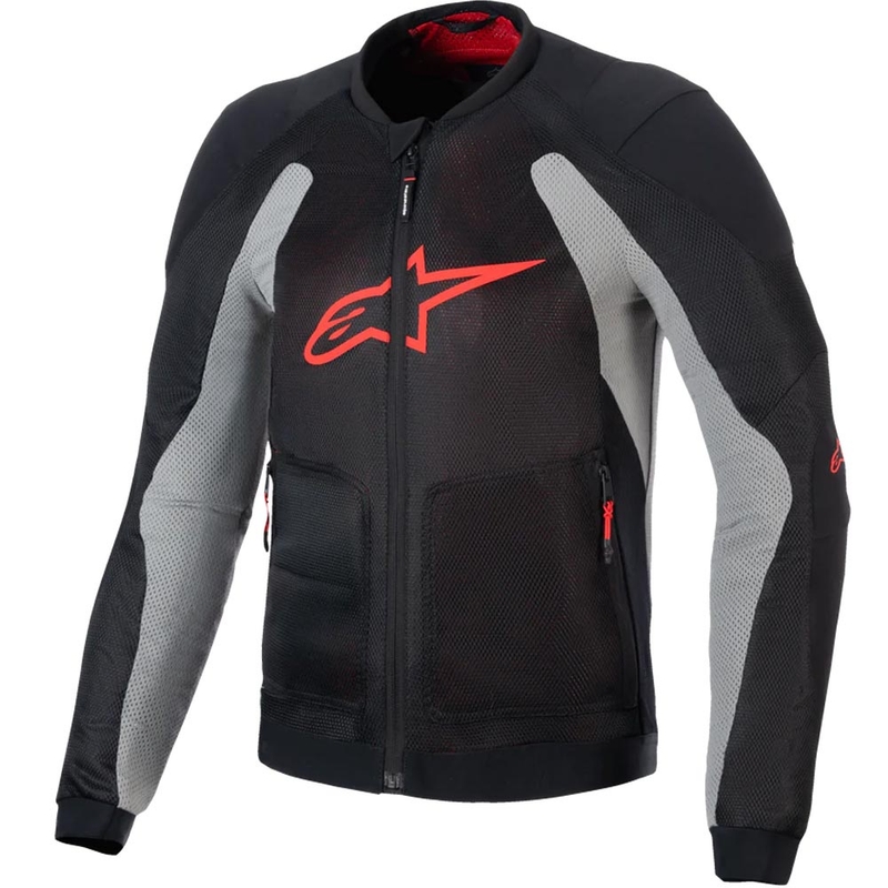Bunda na motorku Alpinestars TROOP-AIR PRO černo-světle šedo-červená