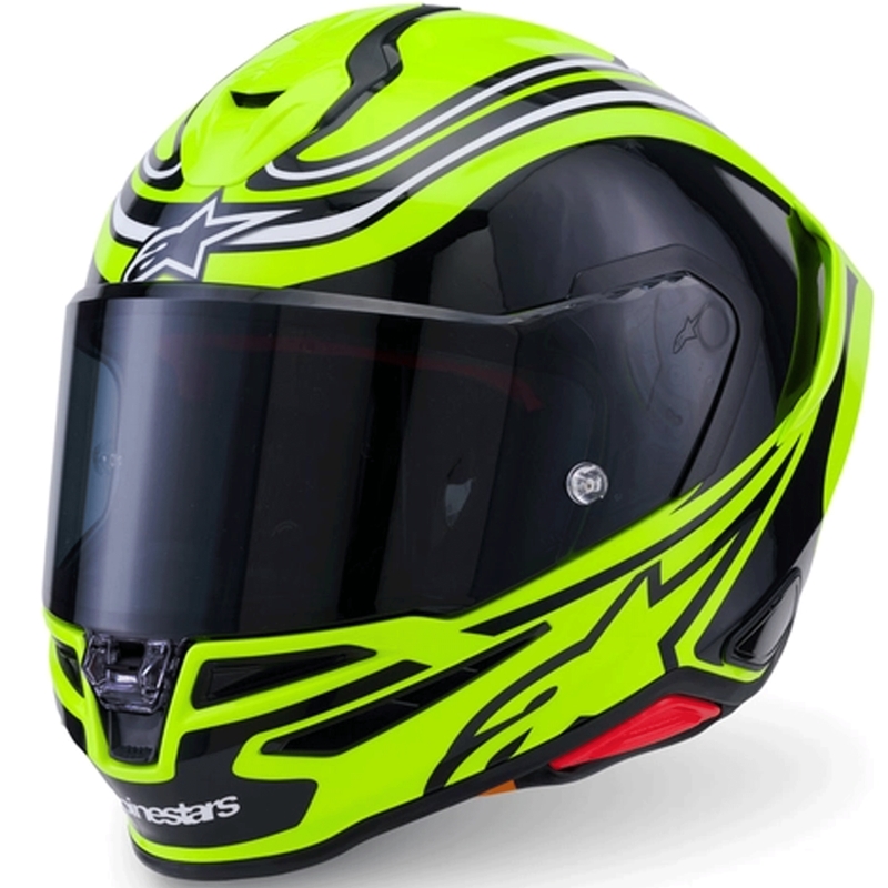 Integrální helma na motorku Alpinestars S-R7 Zeal fluo žluto-černo-bílá