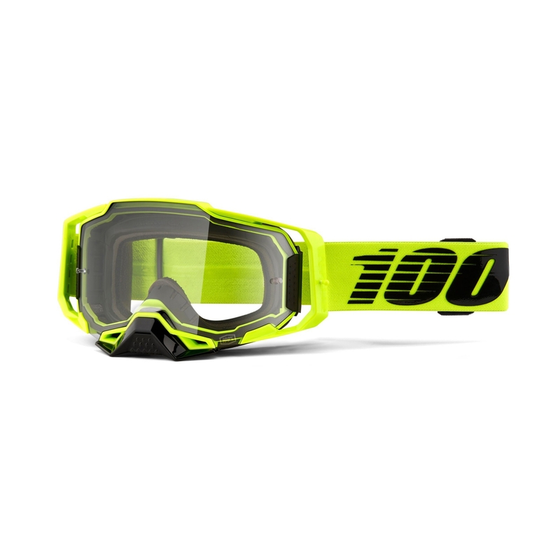 Motokrosové brýle 100% ARMEGA Nuclear Citrus žluté (čiré plexi)