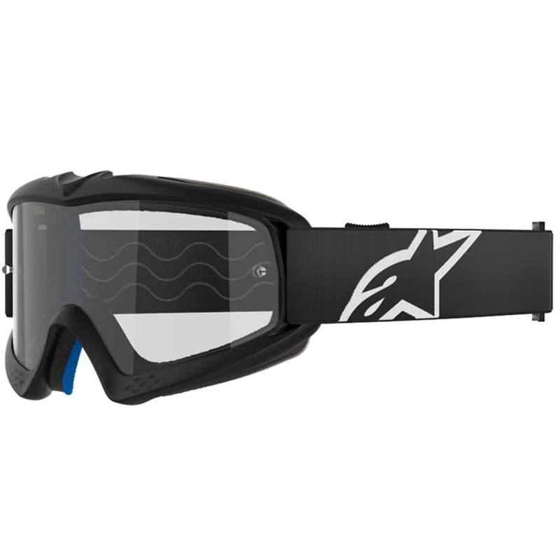 Dětské motokrosové brýle Alpinestars Vision Youth Corp černé s čirým zorníkem