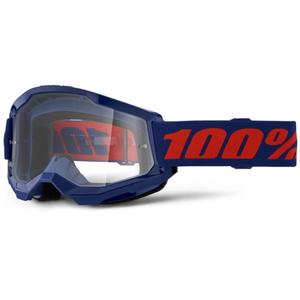 Motokrosové brýle 100% STRATA 2 New tmavě modré (čiré plexi)