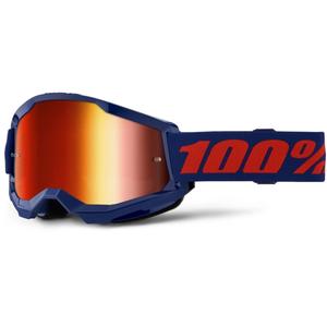 Motokrosové brýle 100% STRATA 2 New modré (červené plexi)