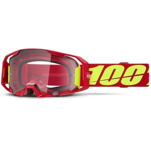 Motokrosové brýle 100% ARmatic červené s čirým plexi