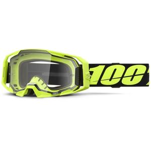 Motokrosové brýle 100% ARmatic Neon Yellow s čirým plexi