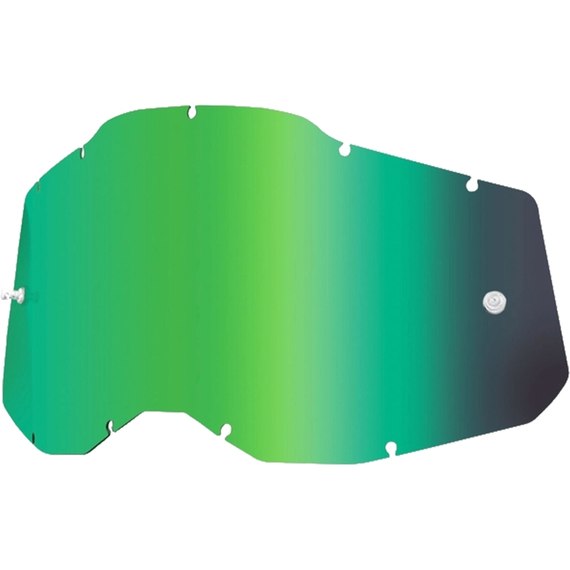 Plexi 100% Racecraft 2/Accuri 2/Strata 2 zelené zrcadlové (Anti-fog)