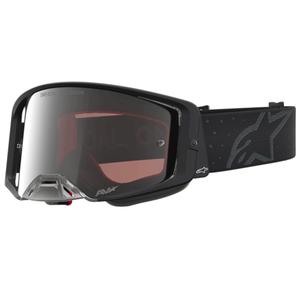 Motokrosové brýle Alpinestars Supertech Cloak černé se zrcadlově stříbrným plexi