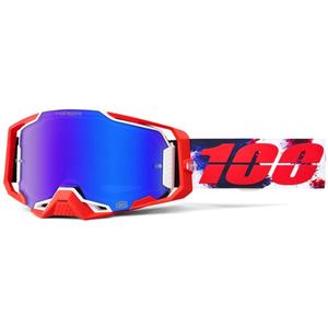 Motokrosové brýle 100% ARMEGA Morpho s modrým HIPER plexi