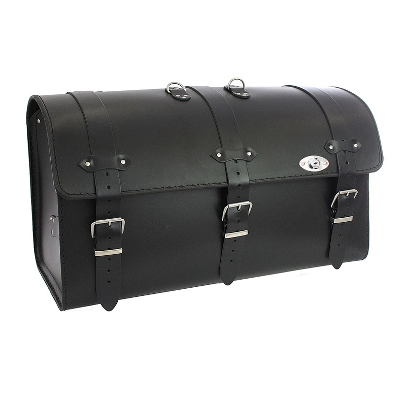 Kožený moto kufr na motorku Chopper RSA-8A se zámkem výprodej