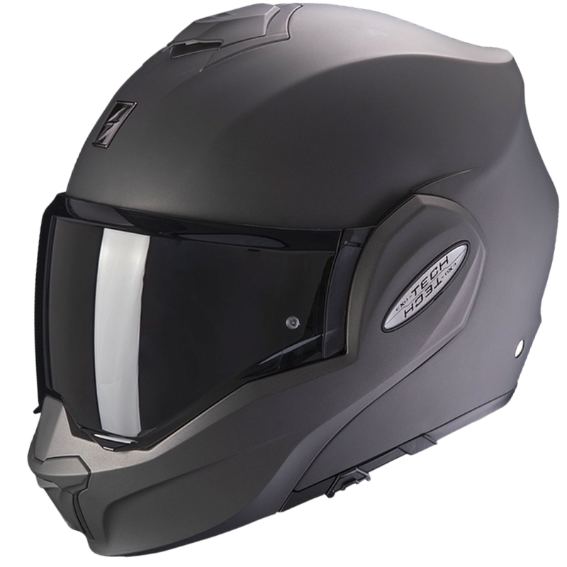 Překlápěcí helma na motorku Scorpion EXO-TECH EVO Solid matná antracitová - II. jakost