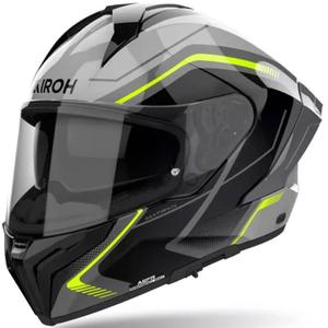 Integrální helma na motorku Airoh MATRYX Wide černo-šedo-žlutá