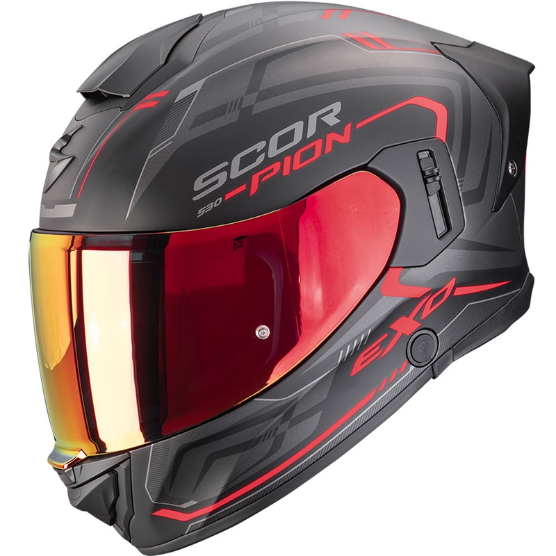 Integrální helma na motorku Scorpion EXO-530 Air Slope matná černo-červená - II. jakost