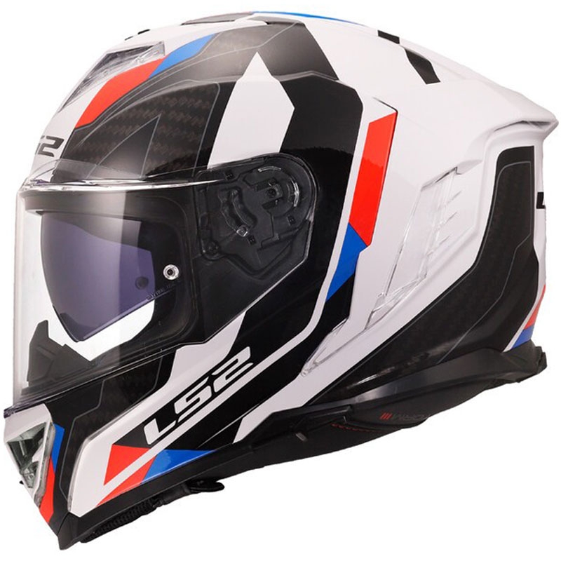 Integrální helma na motorku LS2 FF818 Storm III Sporty lesklá bílo-modro-červená - II. jakost