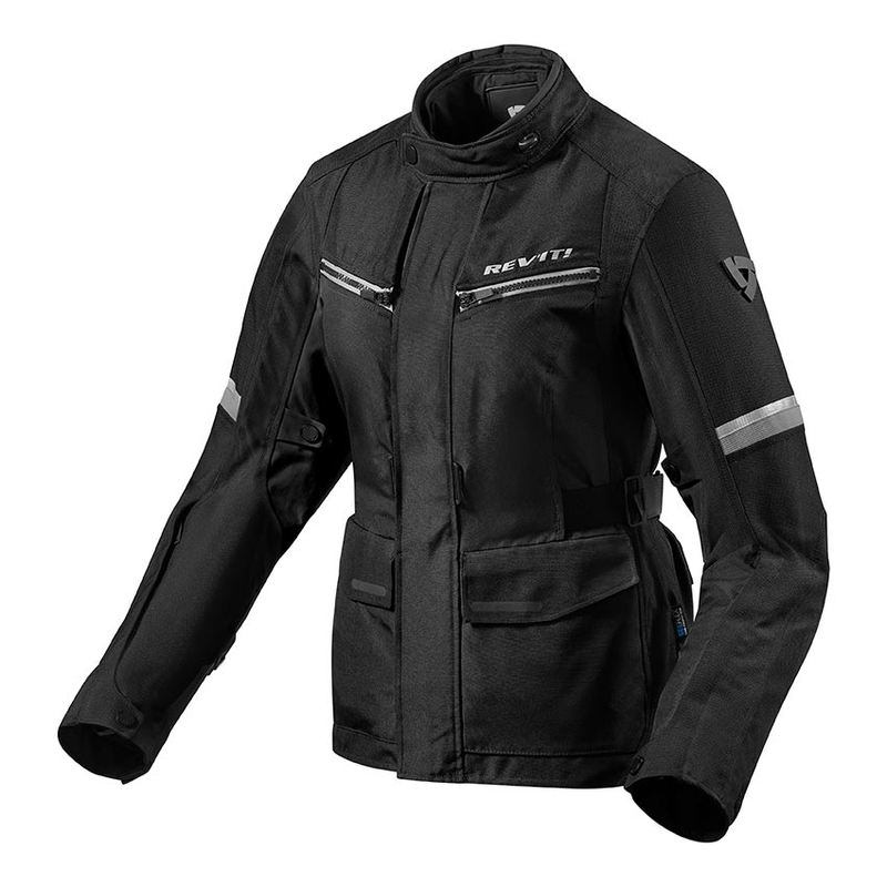 Dámská bunda na motorku Revit Outback 3 černo-stříbrná výprodej - II. jakost