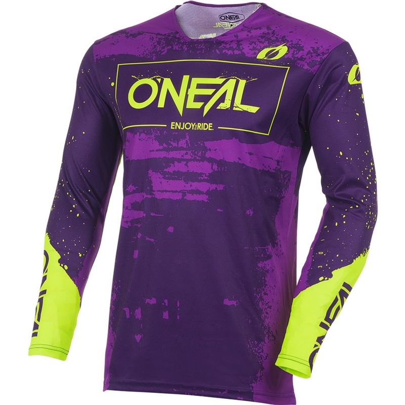 Motokrosový dres O'Neal Mayhem Paint fialovo-neonově žlutý