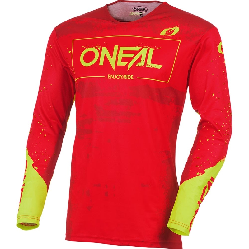 Motokrosový dres O'Neal Mayhem Paint červeno-neonově žlutý