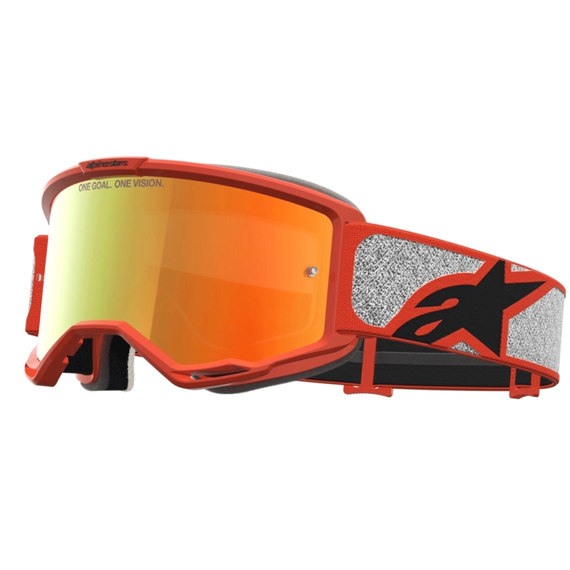 Motokrosové brýle Alpinestars Vision 5 Rora stříbrno-oranžové