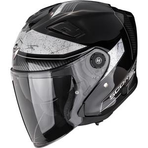 Otevřená helma na motorku Scorpion EXO-GT Jet Crest černo-stříbrná